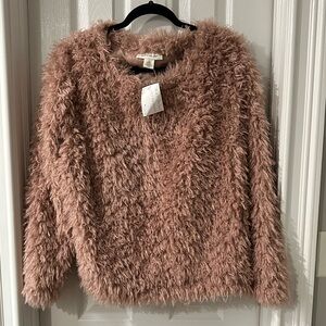 Women's Fuzzy Pink Sweater